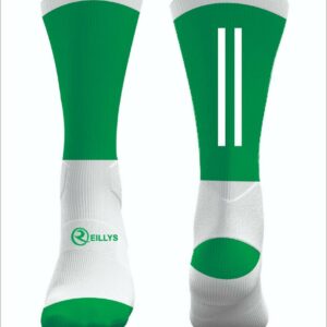 Mid Length Socks – Green/White