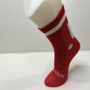 Mid Length Socks – Red/White