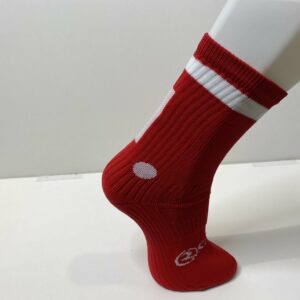 Mid Length Socks – Red/White