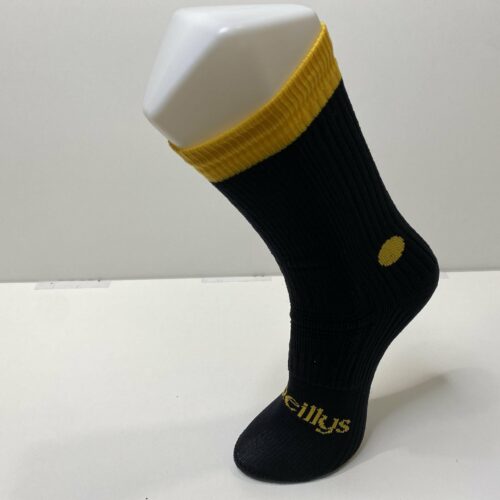 Mid Length Socks – Black/Amber