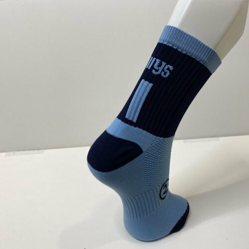 Mid Length Socks – Navy/Sky Blue