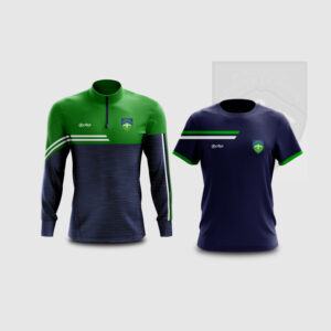 Pobalscoil Ghaoth Dobhair Pack 2- Green/Navy Half Zip – T shirt