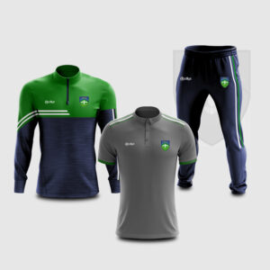 Pobalscoil Ghaoth Dobhair Pack 14- Green/Navy Half Zip – Skinnies – Polo