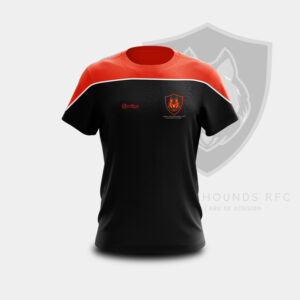 Cork Hellhounds RFC – Round Neck T-Shirt Red/Black