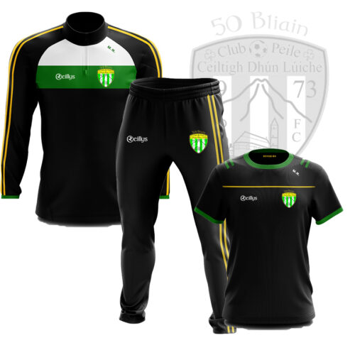 Dunlewey Celtic FC – Adult Pack: Half Zip, Skinnies & TShirt